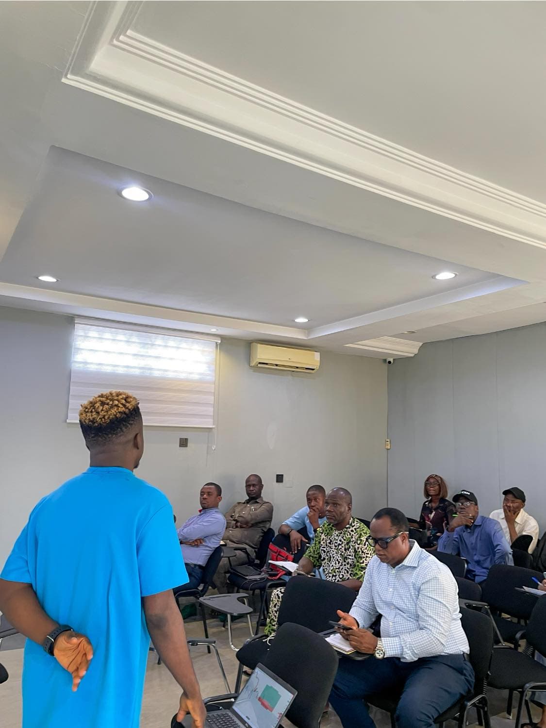 Prince Ochidi teaching at Trade2Retire